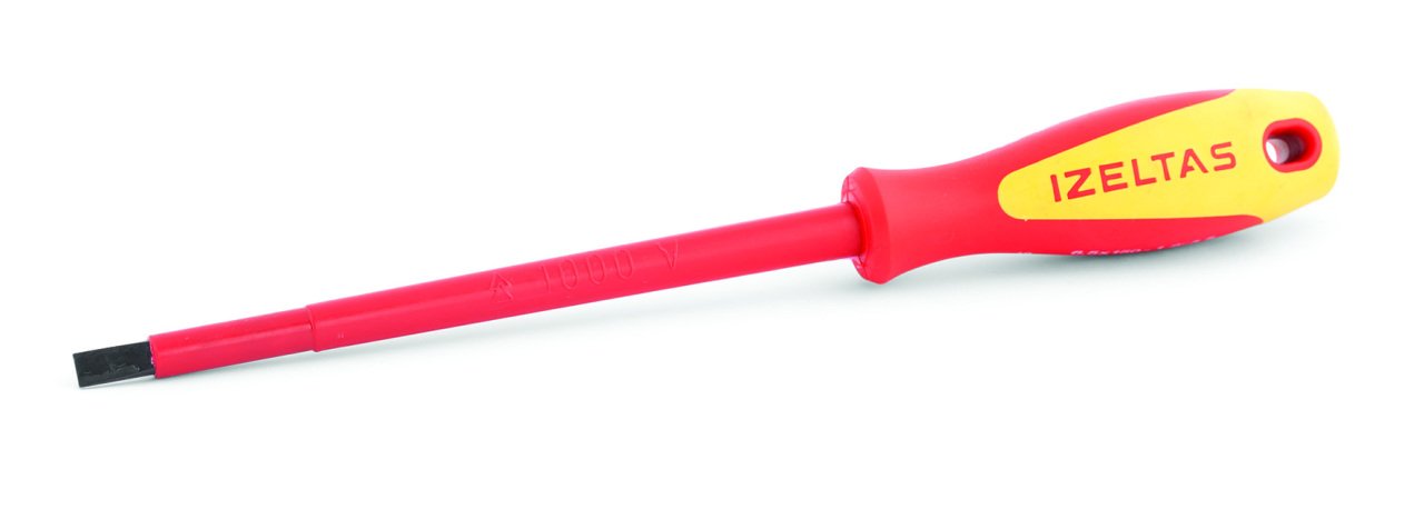 İzeltaş 1000V İzoleli Elektrikçi Düz Uçlu Tornavida 6.5x150 mm 4140176515